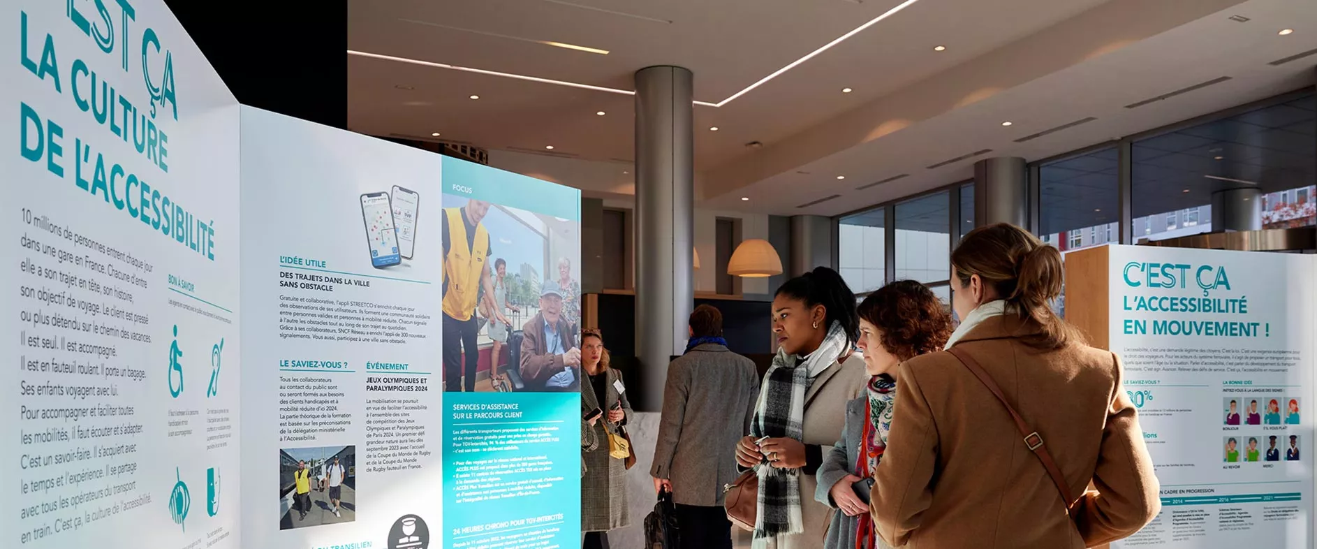 Exposition SNCF Réseau sur l'accessibilité en mouvement