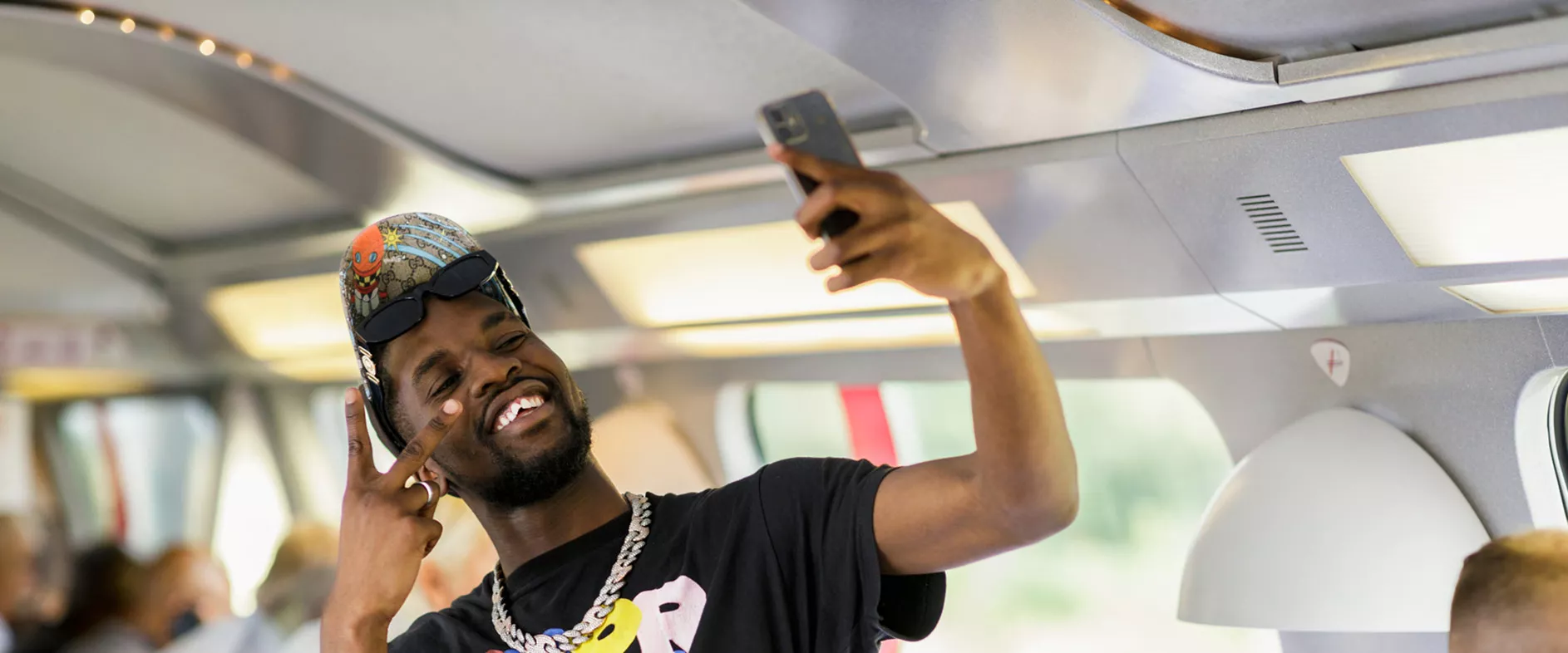 Selfie à bord d'un TGV INOUI
