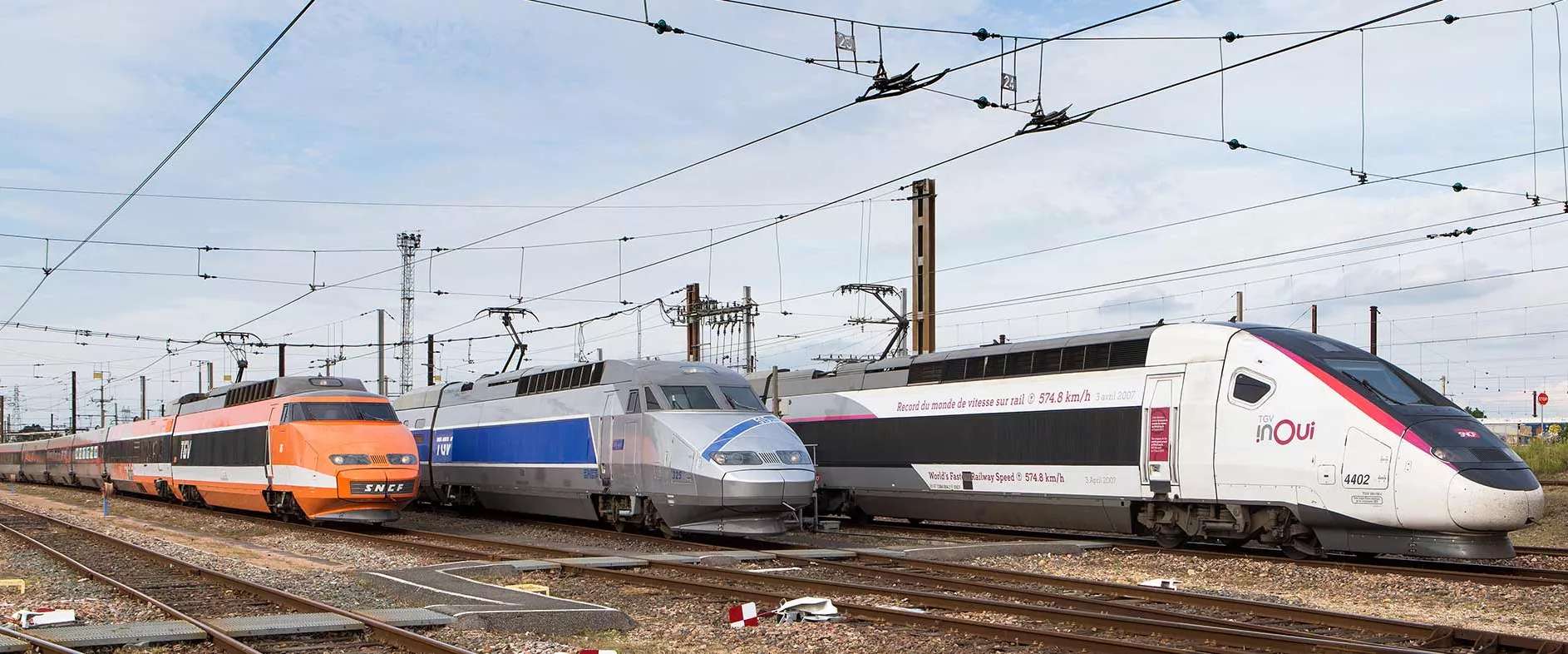 3 générations de TGV : Patrick, TGV et TGV INOUI