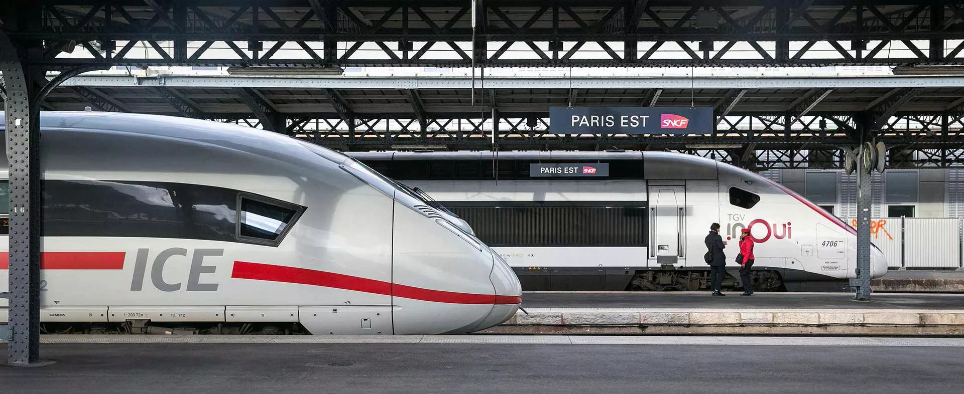 TGV ICE et TGV INOUI à quai