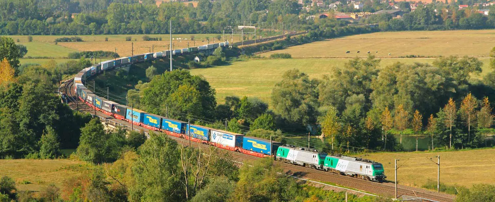 Train RLE en vue aérienne
