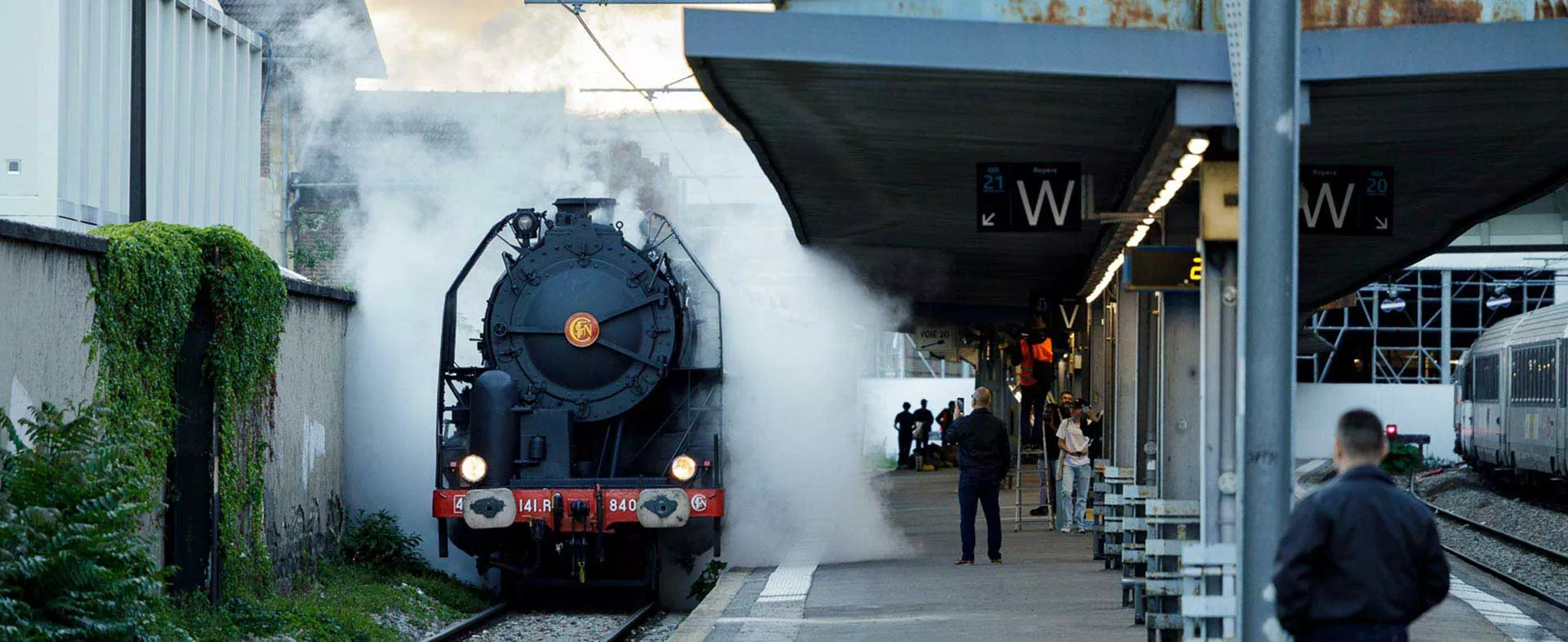 Tournage Train vapeur à Paris-Austerlitz