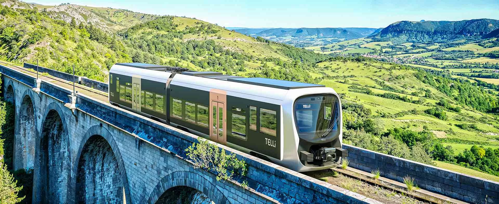 Train TELLi sur un pont