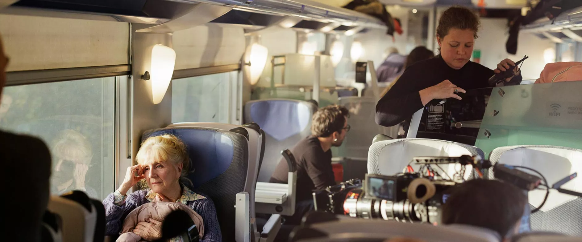 Tournage dans un Intercités