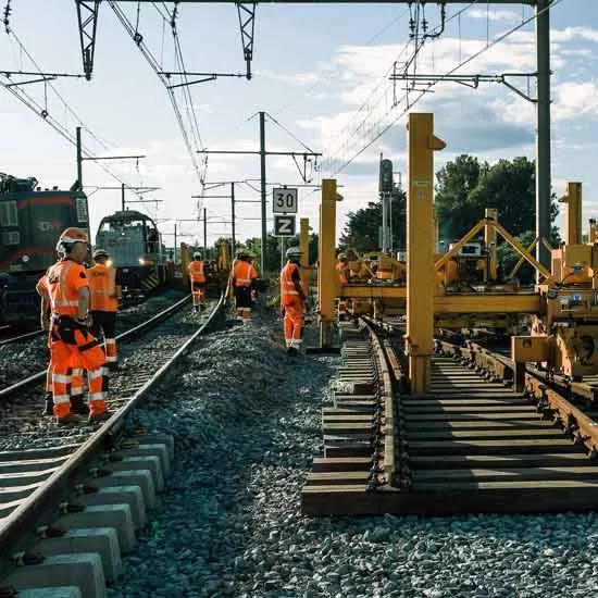Chantier sur réseau ferroviaire