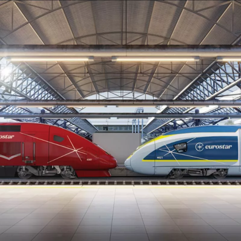 Trains Eurostar en gare