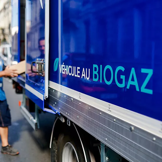 Camion biogaz GEODIS