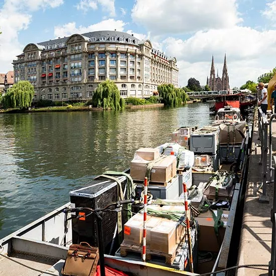 Livraison par péniche GEODIS