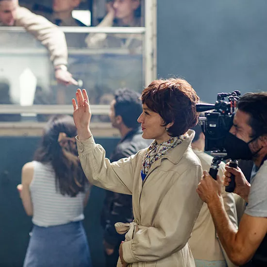 Tournage du film Le Temps d'Aimer sur un quai de gare