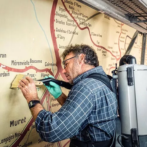 Rénovation de la carte murale en gare de Bordeaux St-Jean
