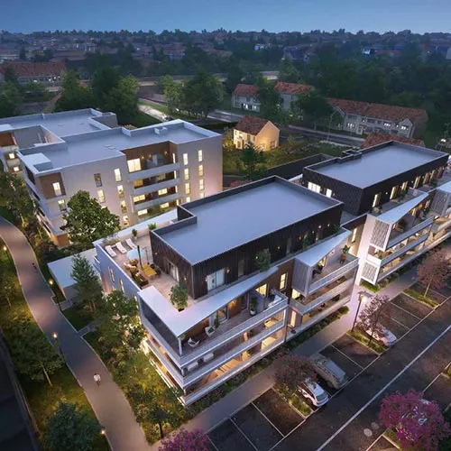 Logements en cours de construction à Lunel (Hérault)