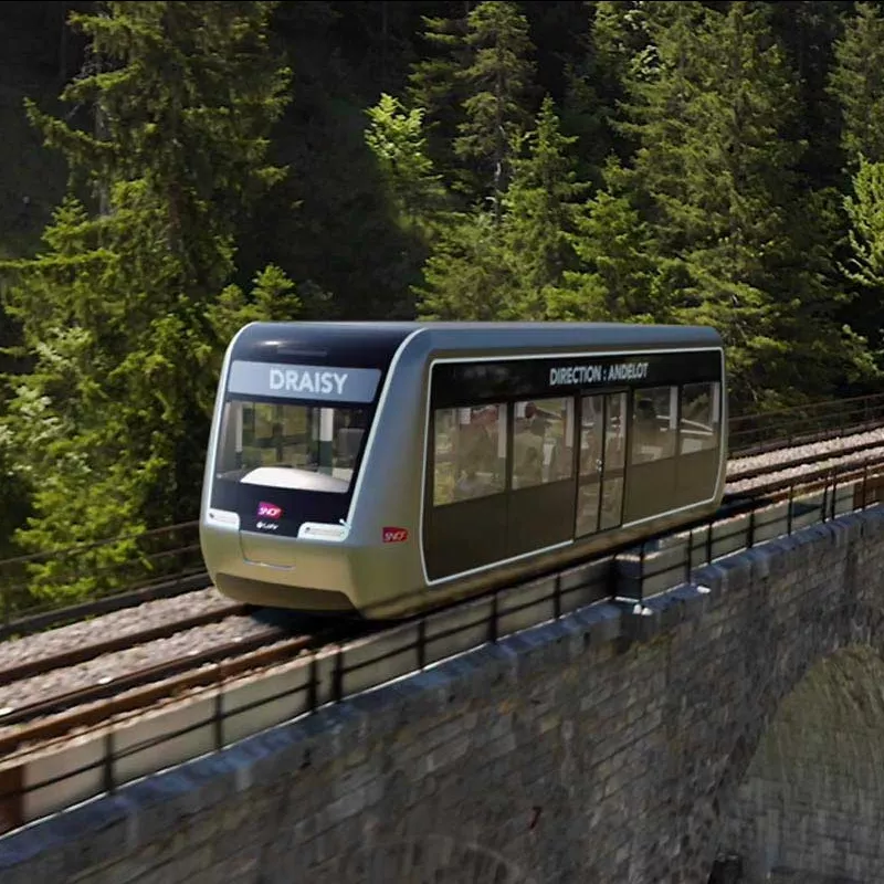 Train Draisy sur un viaduc