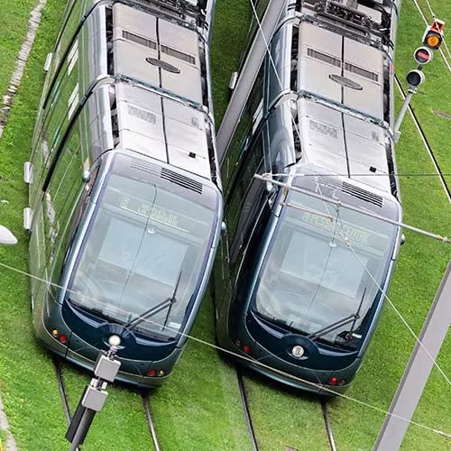 Tram in the Bordeaux region