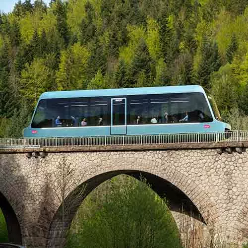 Train DRAISY sur un pont