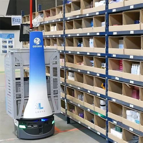 Robots mobiles autonomes GEODIS