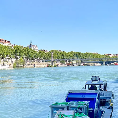 Barge GEODIS à Lyon