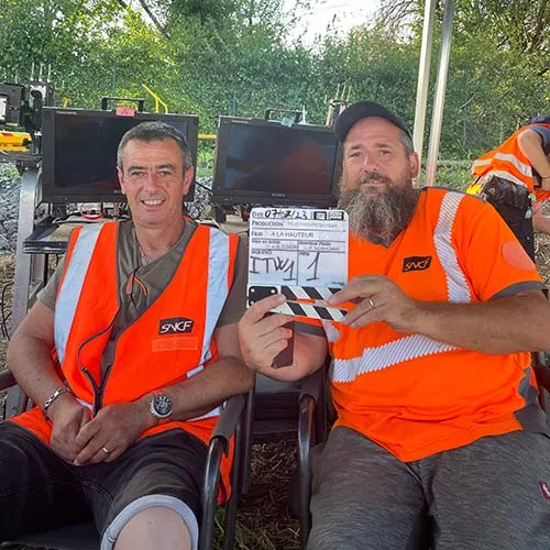 Tournage du film "Jouer avec le feu"